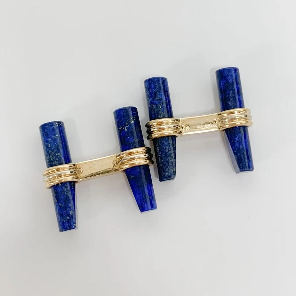 Abotoaduras de lápis-lazúli Van Cleef & Arpels 750 ouro 18kt - Imagem 4 de 4