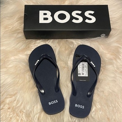 BOSS Navy Flip Flops NWT