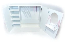 Our Generation Wooden Wardrobe Closet w/Vanity for Our Generation, American girl