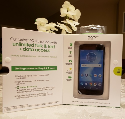 Cricket Prepaid Motorola e5 Cruise 16 GB - Navy 5.2 HD Display WiFi Calling New - Picture 9 of 12