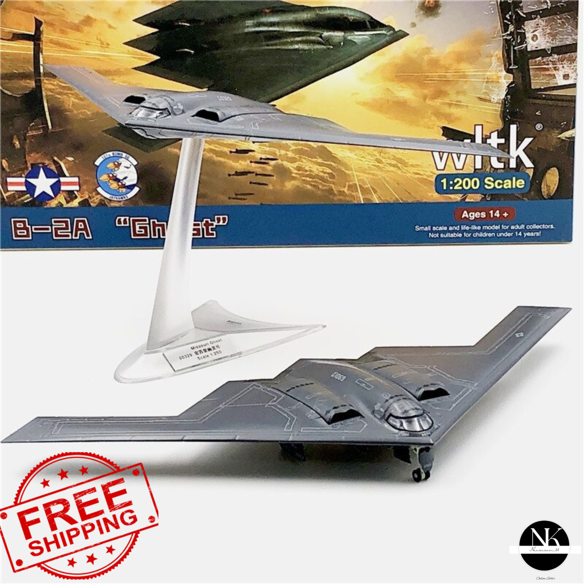 B-2 スピリット Spirit of California 1/200 USAF B-2 California Spirit Stealth Bomber 1/200 Diecast
