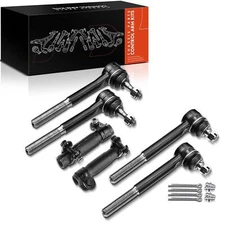 6Pcs Front Inner & Outer Tie Rod End & Adjusting Sleeve for Chevrolet C1500 GMC