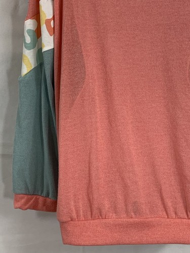 NWTs Heimish USA Size XL Multicolor Contrast Pattern Solids Knit Top Long Sleeve - Picture 10 of 12