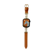 Fashion Slim PU Leather Crystal Watch Band For iWatch Series 10 9 8 7 SE Ultra