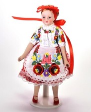 Kalocsai - BAMBOLA IN PORCELLANA ATLAS NEI COSTUMI TRADIZIONALI UNGHERESI - 001