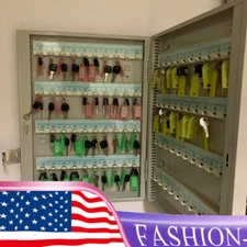 80 Key Storage Cabinet Lock Box Safe Organizer Wall Mount Large Car Lot Holder