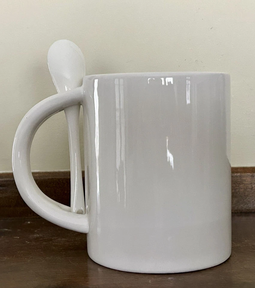 Tazas de café ThirstyStone tres pinos diseño navideño árboles de Navidad con cuchara Foto 4 de 4