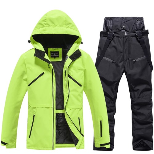 Tuta da neve impermeabile uomo donna antivento giacche e pantaloni set sci - Foto 34 di 56