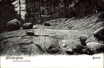 Luzern Switzerland Suisse AK ~1900 Gletschergarten Gletscherschliffe Gletscher