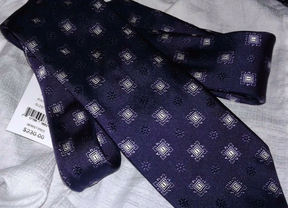  Corbata BRIONI hecha en Italia tejida seda cuello precio de venta sugerido por el fabricante $230! Foto 3 de 3