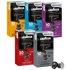 Lavazza Variety Pack Aluminum Espresso Capsules Compatible with Nespresso Ori...