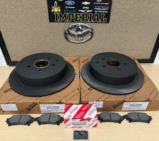 2011-2020 TOYOTA SIENNA REAR GENUINE OEM BRAKE ROTORS AND TCMC BRAKE PADS