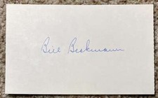 Bill Beckmann signed card - A's debut 1939 -