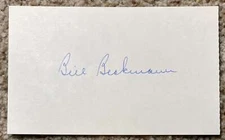 Bill Beckmann signed card - A's debut 1939 -