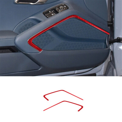 2Pcs rot Carbon Fiber Tür Lautsprecher Abdeckung Trim für Porsche 718 Boxster