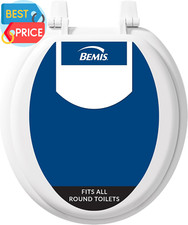 400TTA Economy Durable Wood Toilet Seat, Round, White