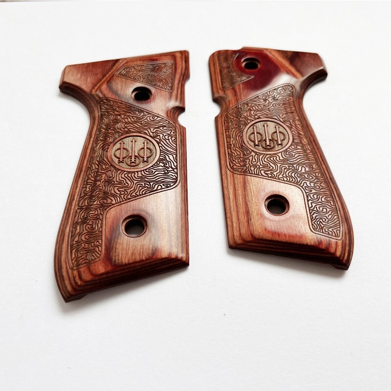 Beretta Grip 92/96 Series Full Size 92FS/92F Engrave Wood