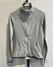 Nike Womens Gray Black Lightweight Full Zip Activewear Jacket XS