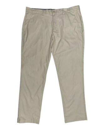 St John's Bay 36x30 Pants Slim Fit Tapered Leg Ivory Classic Stone Cell Pocket