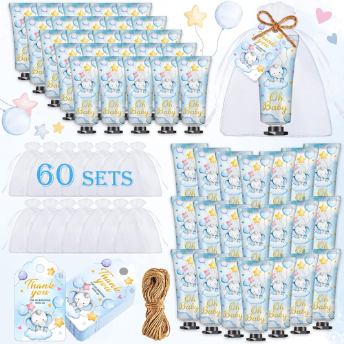60 Sets Baby Shower Hand Cream, Boy Baby Shower Party Favors Gifts for Guests Br