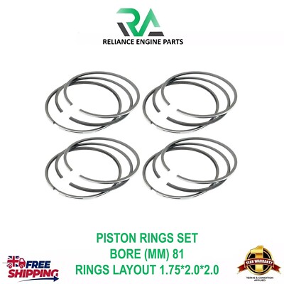 PISTON RINGS SET STD VW CRAFTER 2.0 D FRECCIA BRAND 800111610000 DAUA DAUB DASA
