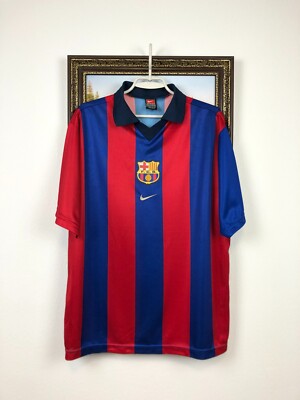 Barcelona Home football shirt 2000 Soccer Nike Jersey Rare Hype