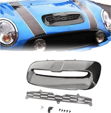 Front Air Hood Vent Scoop Intale For Mini Cooper S R56 2007-13 Carbon Fiber Look