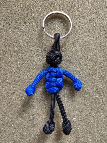 UK Handmade Paracord Stick Person Man Buddy Pal Friend Keyring Zip Pull Fun Gift - Picture 1 of 5