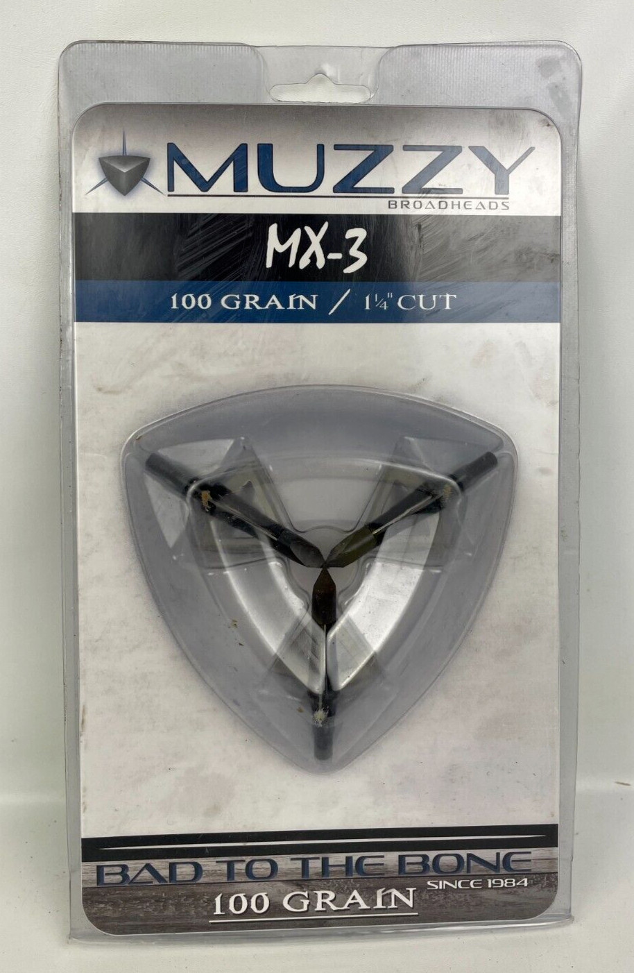 Muzzy ~ Archery MX-3 100 Grain #225 1-1/4" Fixed Broadheads 3-Pack