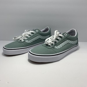 gray and mint green vans
