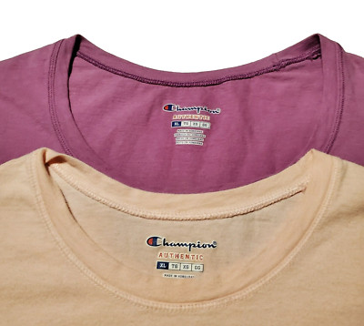 Lot of 2 Champion Authentic T-shirts Short Sleeves Women's XL