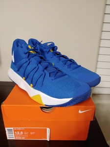 blue and gold basketball shoes