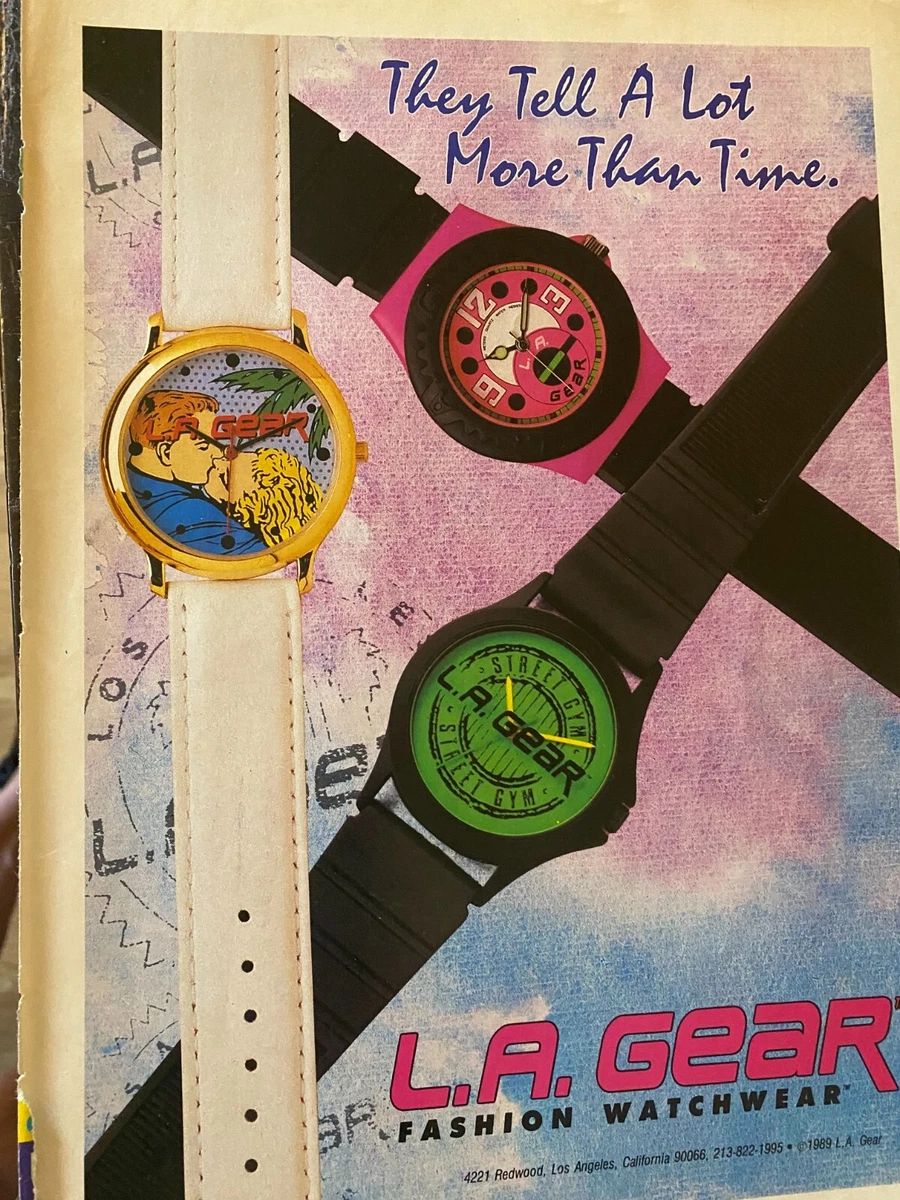 L.A. Gear Watches Full Page Vintage Print Ad b