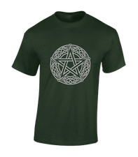 CELTIC PENTAGRAM MENS T SHIRT NORSE VIKING ENGLISH PAGAN SCOTTISH