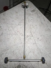 19" Pressure Power Washer Undercarriage Cleaner 4 Nozzles Swivel Coupler Wheels