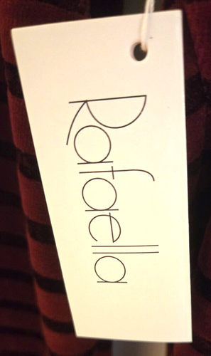 Vintage Rafaella Velours weinfarbener Wasserfallausschnitt Pullover Medium neu mit Etikett UVP $ 64 - Bild 3 von 5