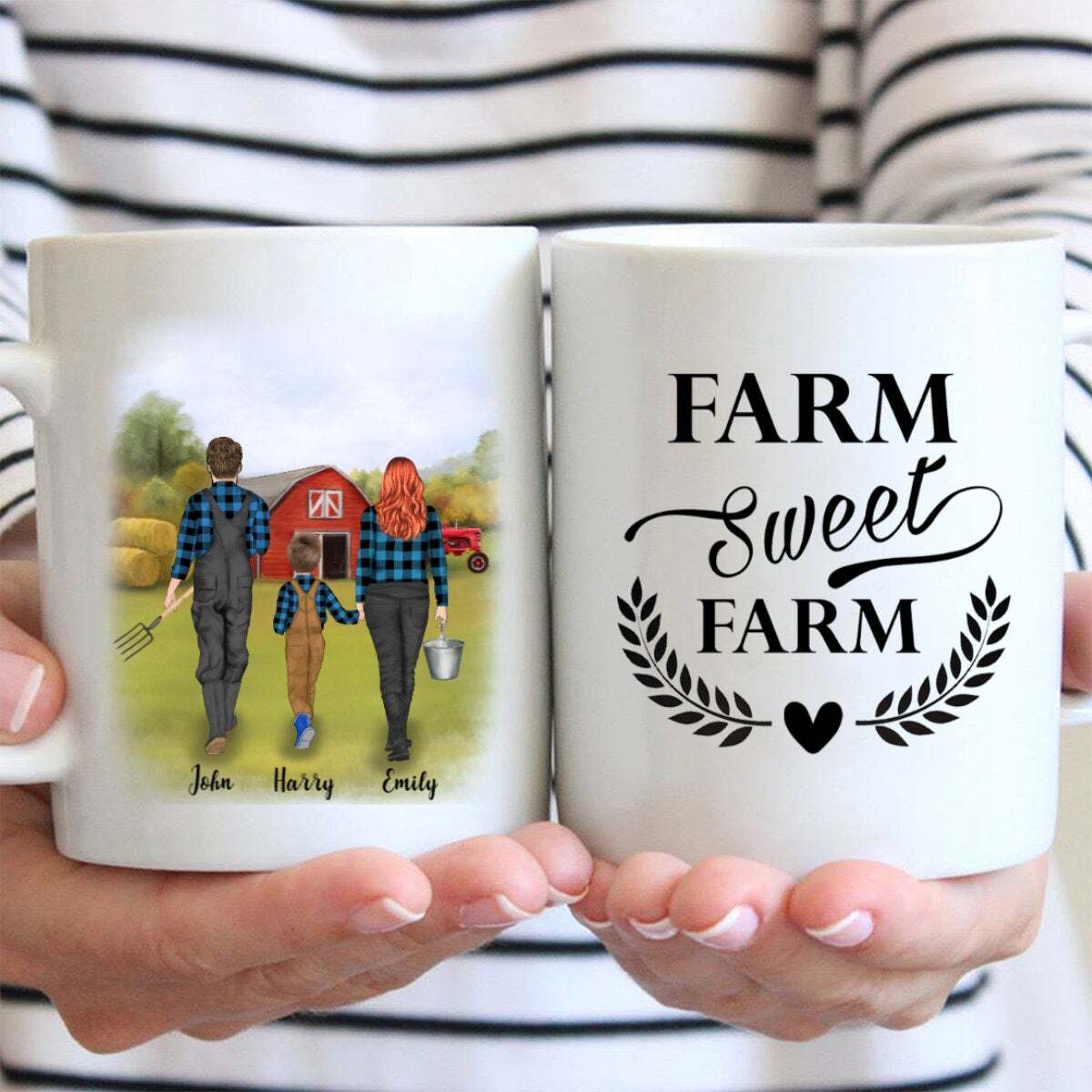 Parents With 1 Teen Mug Farming Lovers Mug Cup Birthday Gift Personalized Coffee