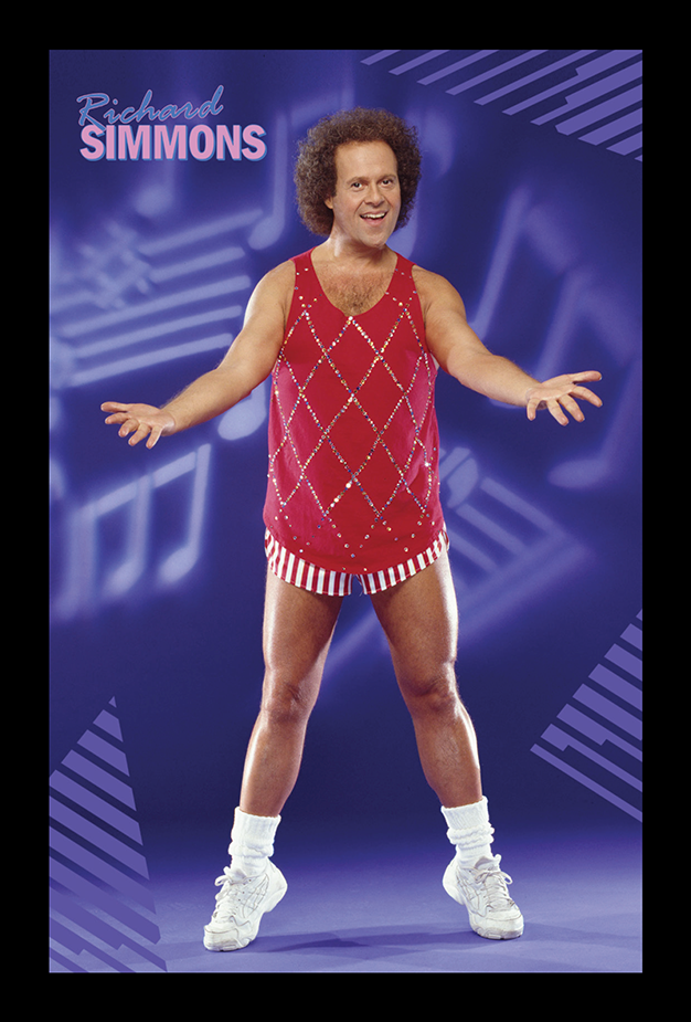 RICHARD SIMMONS MUSIC NOTES 13x19 FRAMED GELCOAT POSTER MUSIC