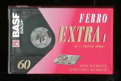 K7 CASSETTE VIERGE ★ BASF 60 FERRO EXTRA IEC I / POSITION NORMAL ★ SEALED NEUF