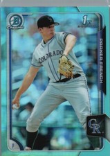 2015 Bowman Draft #19 Parker French Chrome Blue Sky Refractors