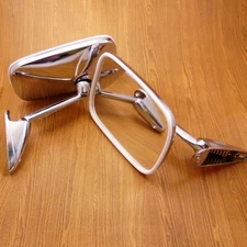 FOR Renault R12, R4, R5, R8, R16 CHROME WING FENDER MIRROR PAIR CLASSIC RARE