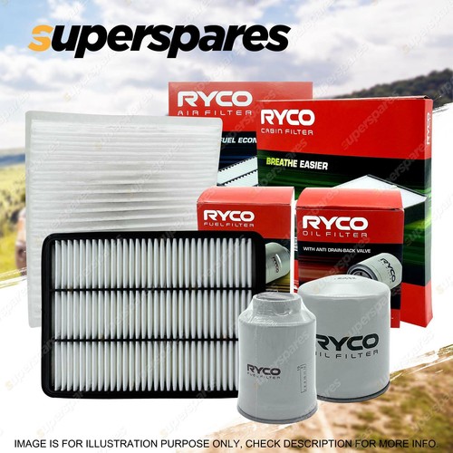 Ryco Air Oil Fuel Cabin Filter Service Kit for Holden Colorado RG
