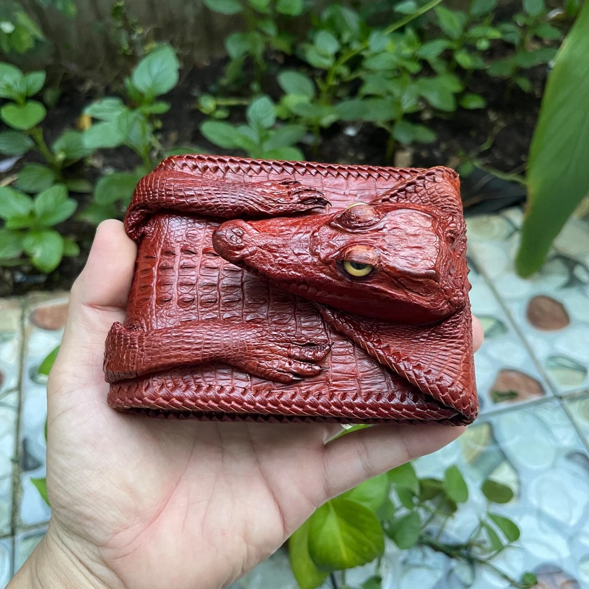 Alligator Credit Card Wallet - Handmade Men's Wallets