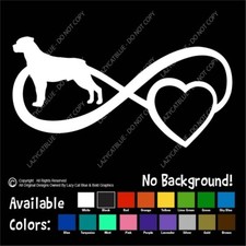 Rottweiler Infinity Decal Sticker Love Rottie Rott Pet Life Heart Dog Breed Gift
