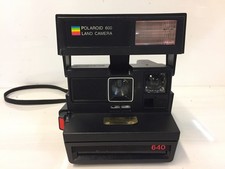 Polaroid 600 Land Camera Model 640 Vintage Instant Film Camera w/ Case Black