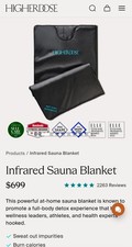 NIB HigherDose Infrared Sauna Blanket Low EMF Brand New in