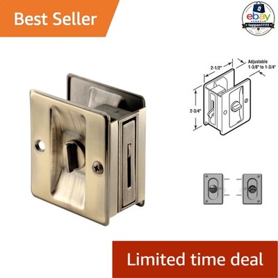 Pocket Door Privacy Lock N 6774 Antique Brass Replacement Hardware Single Pack