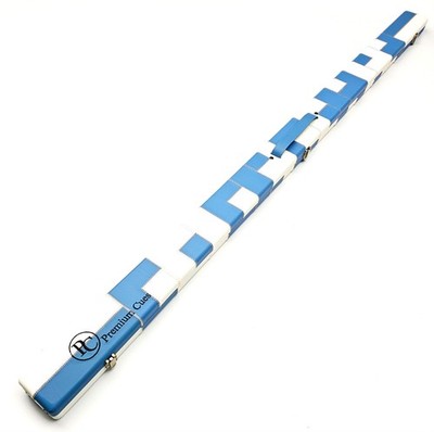 Premium Queues blau & weiß Patchwork Kunstleder Einteiler Queue Etui