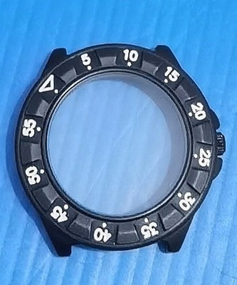 anonimo swiss watch part case steel black ion age 1985s,no back