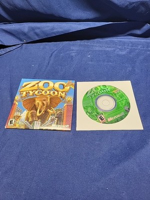Zoo Tycoon (PC, 2001) Cardboard Sleeve Video Game With Dino Dig